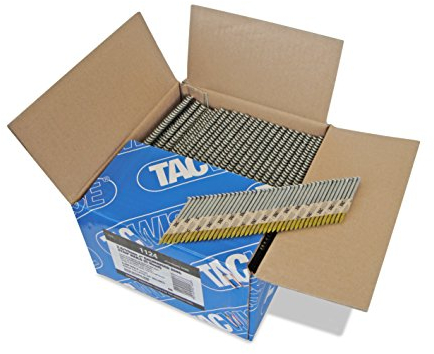 Tacwise 1124 Clous de Charpente Extra Galvanisés 2,8/50 mm, Tête en «D», Tige Annulaire, Inclinés à 34°, Assemblé en Papier, Lot de 3300