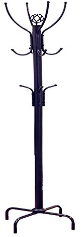 Frenchi Home Furnishing CR002 Coat Rack, 12 Hook, Black