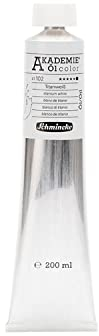 Schmincke – AKADEMIE® Öl color, feine Künstler-Ölfarben, Titanweiß, 41 102 015, 200 ml Tube, höchst lichtecht, Ölmalerei