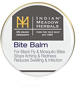 Indian Meadow Herbals Bite Balm for Black Fly & Mosquito Bites (.25oz, 2 Pack) - Stops Itching and Redness Helps Reduce Swelling and Risk of Infection.