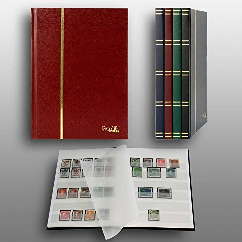 Prophila small stamp album (new) 16 white sides, red cover