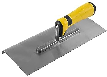 C.K. 5274 Truelle de bordure Acier carbone Poignée en bois 280 x 115 mm, Argent / Marron