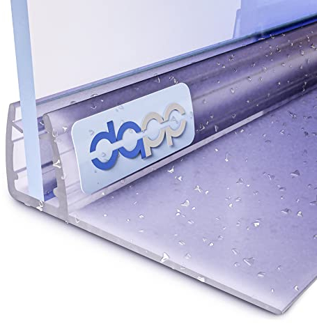 Duschdichtung 70cm – Dichtung für 3,5mm – 5mm Glastür Stärke – UK01 – Wasserablaufprofil Wasserabweisprofil – Duschabdichtung Duschwand – Ersatzteile für Duschkabine – Transparent
