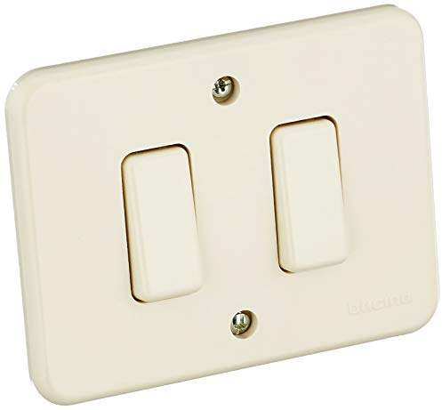 BTicino 1201N Serie Domino Doppio Deviatore Unipolare, 6 A, Avorio