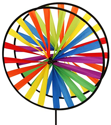 CIM Windspiel - Magic Wheel Twin 45 - Durchmesser Ø45cm - UV-beständig und Wetterfest - Vielseitige Haus und Gartendekoration
