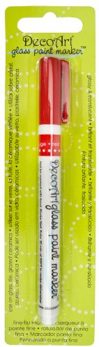 DecoArt DGPM05-K Glass Paint Marker, Red