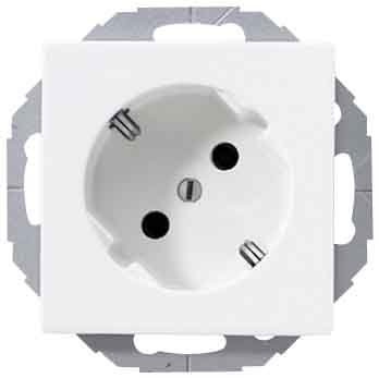 Jung A520-45KIWW SCHUKO-Steckdose 45 Grad