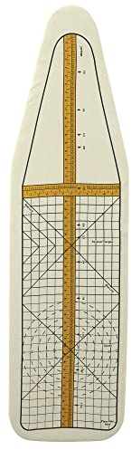 Household Essentials Deluxe Ironing Board Replacement Pad and Cover, Sewing Guide Pattern, Cream