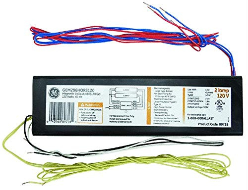 GE Lighting 72109 GE296HO-MV-N-DIY LFL Multi-Volt ProLine Electronic Program / Rapid Start Ballast for 1 or 2 F96T12HO Rapid Start