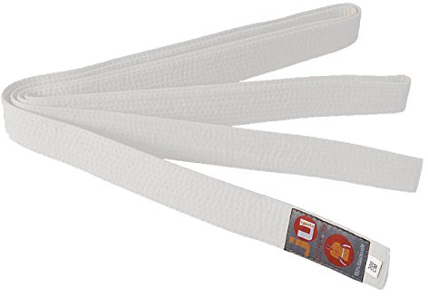 Ju-Sports Budogürtel - weiß, Baumwolle I Kampfsport Gürtel Für Budo-Sportarten, Judo, Karate, Kickboxen & mehr I Ca. 4 cm breiter Martial Arts Gürtel I 260 cm