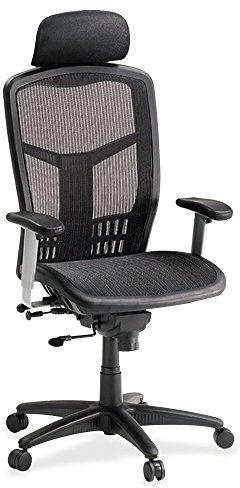 Lorell, LLR60324, ErgoMesh Series High-Back Black Mesh Chair