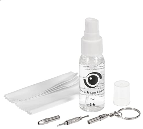 Set Limpiador Completo Lentes De Gafas | Limpia Cualquier Lente O Pantalla | Herramienta De Reparación para Gafas| Solución De Limpieza, Herramienta De Reparación Y Paño De Microfibra Primera Calidad