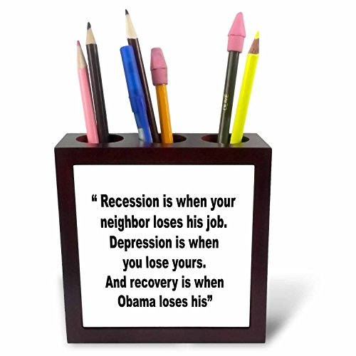 3dRose LLC Recovery 5-Inch Tile Pen Holder