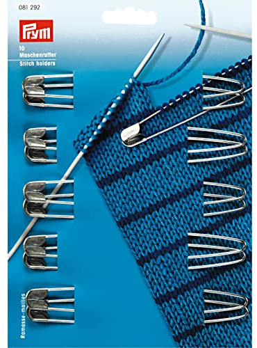 Prym 081292 Maschenraffer, 135mm, silberfarbig, 10 Stück, Edelstahl