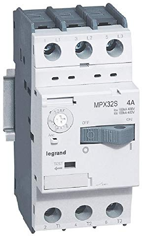 Disjoncteur moteur MPX3 32S - réglage thermique 2,5A à 4A - pouvoir de coupure 100kA en 415V