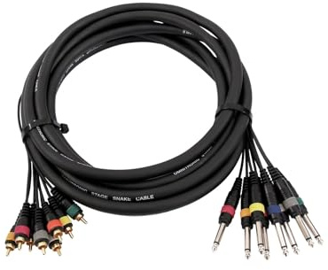 Câble multipaires 8 RCA/8 Jack mono 15m