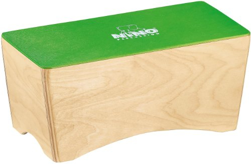 Nino Percussion NINO931GR Bongo Cajon mit grüner Oberfläche natur Korpus