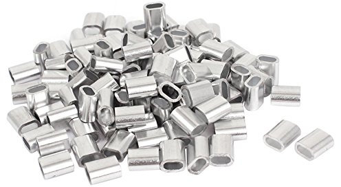 Blmirror 2,5 Mm Monotrou CâBle MéTallique Manchons en Aluminium Clip CâBle Sertis 100Pcs