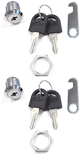 com-four® 2x Serrature per cassette postali, serratura per mobili | set serratura cassetta postale - 16 mm [selezione varia]