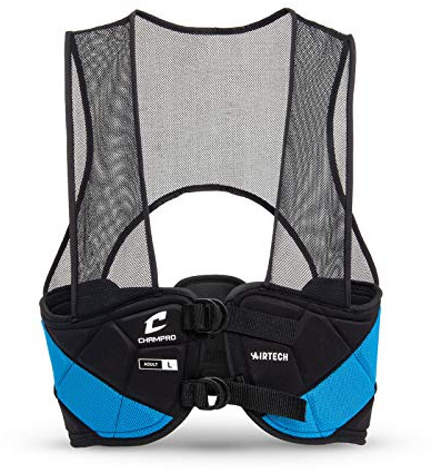 CHAMPRO Air Tech 3 Rib Vest (Black, Youth/Large), BLACK BODY, Youth Large (FR3VYL)