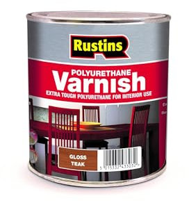 RUSTINS POGT500 Polyurethane Varnish, Teak Gloss, 500 ml