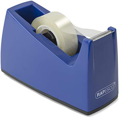 Rapesco 0774 300 Klebebandspender mit 25 mm Kern, Klebeband Nicht Enthalten, Blau