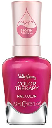 Sally Hansen Colour Therapy Nail Polish with Argan Oil, 14.7 ml, Rosy Glow