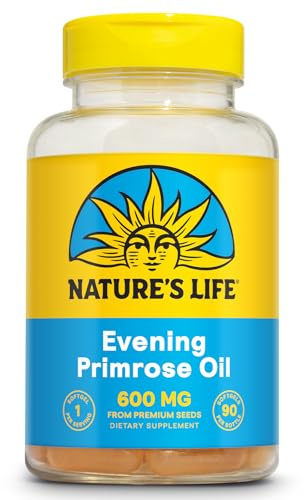 Nature's Life Evening Primrose Oil, Vegetarian | PMS & Menopause Hormone Balance Support | Skin Health | 90 CT