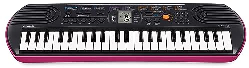 Casio SA-78 Mini-Keyboard 44 Tasten, schwarz pink