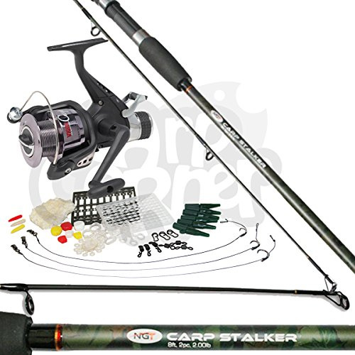 Complete Carp Fishing Stalking Set up With Rod Bait Runner Reel & Tackle Bundle Made By NGT