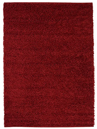 Shaggy - Alfombra, flokati, acrílico, rojo, 70 cm_x_250 cm