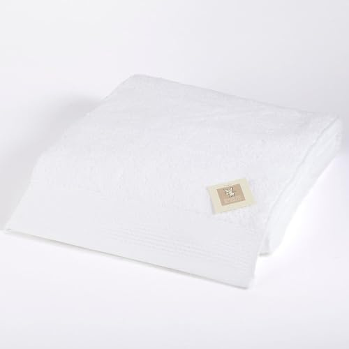 Burrito Blanco | Toalla Ducha | Toalla 70x140cm (+Medidas Disponibles)| Toalla de Baño Lisa de Rizo Suave Algodón 100% | Color Blanco