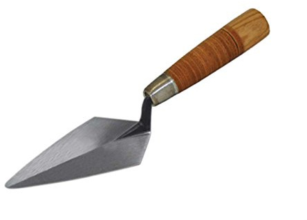 Kraft Tool AR424L 5-Inch by 2-1/2-Inch Archaeology Pointing Trowel with Leather Handle