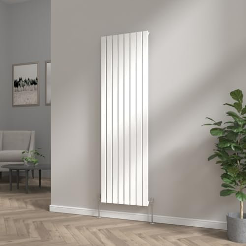 NRG 1800 x 544mm Bathroom Vertical Radiator Gloss White Single Flat Panel Tall Upright Central Heating Rad