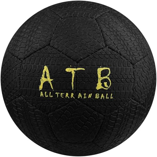 American Challenge Street Soccer Ball – All Terrain Durable Rubber Ball – Sizes 2, 3, 4 & 5 – Ideal for Playground, Training, Park & Grass Field Play for Youth & Adults