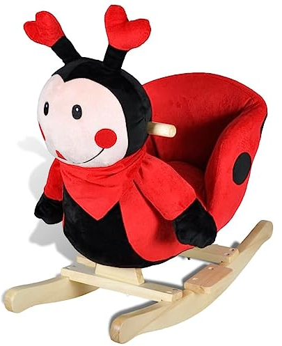 vidaXL Coccinelle à Bascule pour Bébés Peluche Animaux Jouet d'enfants Maison