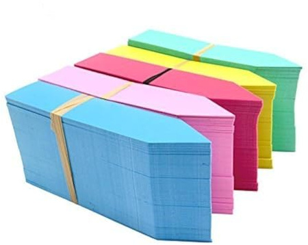 KINGLAKE 500 Pcs 5 Colors 2X10CM Plastic Waterproof Garden Plant Tags Nursery Garden Labels Markers Plant Stakes,Box of 500