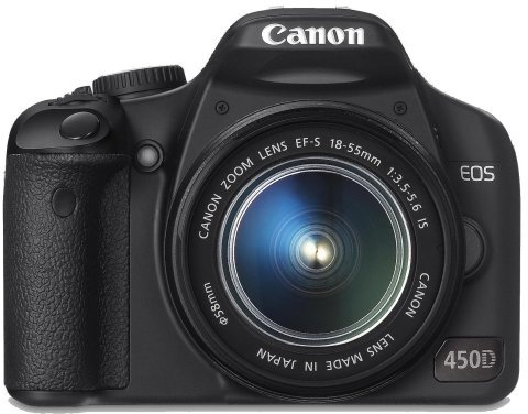 Canon EOS 450D Fotocamera digitale SLR (12 Megapixel, LifeView) Kit Double Zoom D-SLR incl. EF-S 18-55mm 1:3.5-5.6 IS e EF-S 55-250 mm 1:4-5.6 IS