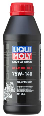 LIQUI MOLY Motorbike Gear Oil 75W-140 (GL5) | 500 ml | Motorrad Getriebeöl | Art.-Nr.: 3072, Schwarz