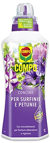 COMPO Concime per Surfinie e Petunie, Per fioriture abbondanti, 1 l