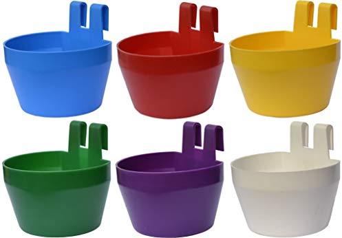 Supa Poultry Cage Cups, Galley Cups, Aviary Cups (Pack of 12), Suitable For Both Food, Grit Or Water, Includes Integral Hook So The Cups Can Be Hung From The Cage Mesh, Made In The UK.