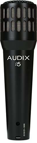 AUDIX i5 Dynamic Instrument Microphone: Pro Snare Mic/Guitar Amp Microphone - Black