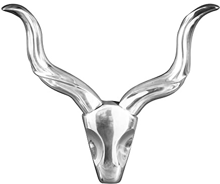 Riess Ambiente Design Accessoire Wanddekoration Style Rocks Aluminium Geweih 50cm Wandskulptur Wohnaccessoire Dekoration