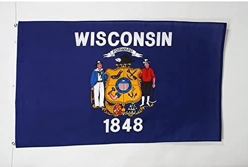 BANDIERA WISCONSIN 150x90cm - BANDIERA STATO AMERICANO – USA - STATI UNITI 90 x 150 cm - AZ FLAG