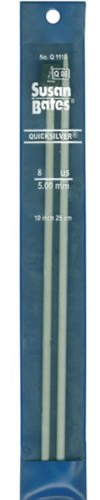 Susan Bates Q1114-9 14-Inch Quicksilver Single Point Knitting Needle, 5.5mm