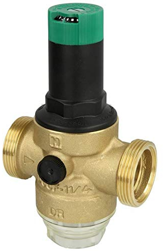 Honeywell Braukmann Druckminderer D06F mit Einstellanzeige Messing E 1 1/4 Zoll D06F-11/4E