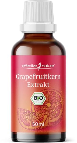 Bio Grapefruitkernextrakt - 50 ml - Grapefruitkernextrakt Tropfen mit 9 mg Bioflavonoiden pro Tag - Bio-zertifiziert und vegan - Ideale Vitamin-C-Quelle