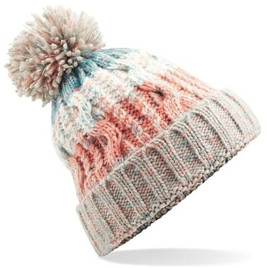 Beechfield unisex - vuxen Stickad mössa Beechfield Unisex Adults Corkscrew Knitted Pom Pom Beanie Hat