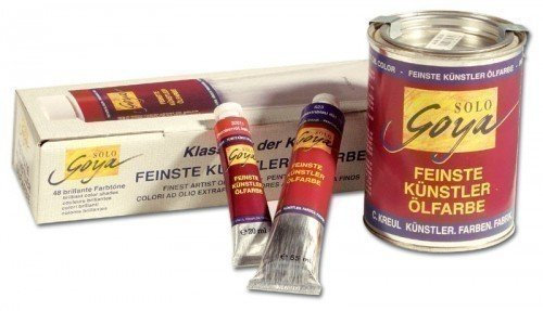 Kreul 33508 - Solo Goya Feinste Künstlerölfarbe, goldocker 55 ml Tube, buttrig vermalbar, cremige Konsistenz, glänzend auftrocknend mit hervorragender Leuchtkraft