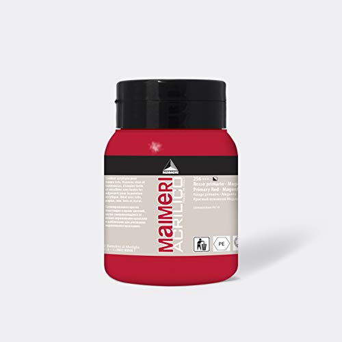MAIMERI ACRILICO 500 ml Fine Artist Acrylic Paint, Primary Red - Magenta